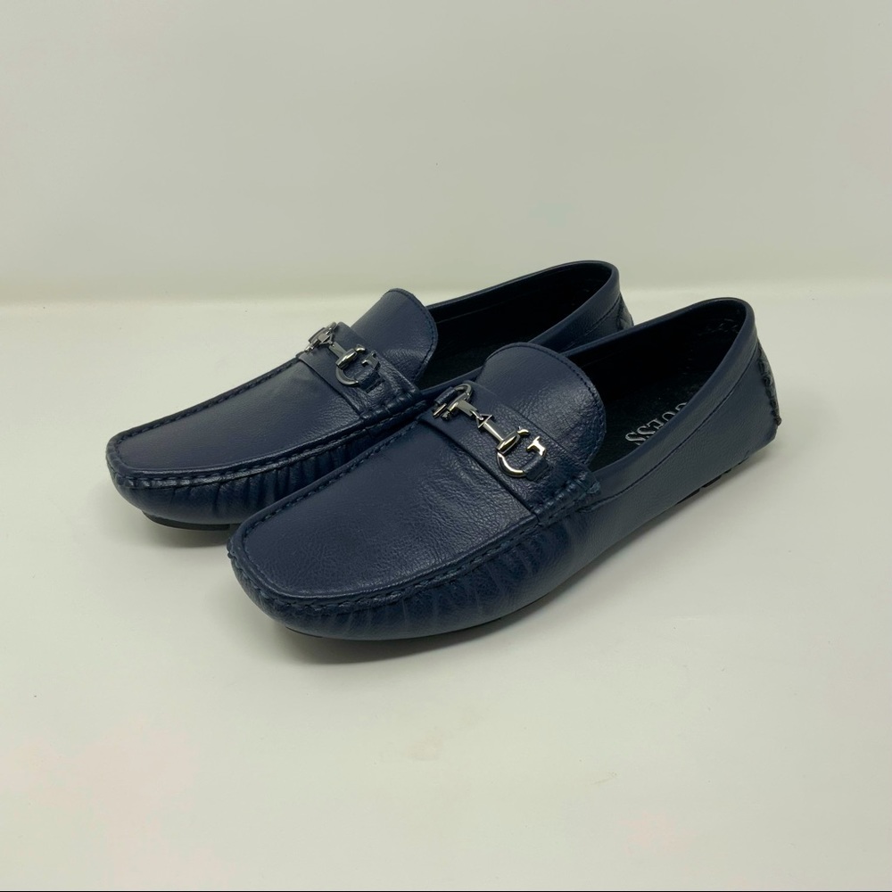 GUESS Men's Adlers Loafer Navi Blue US 10